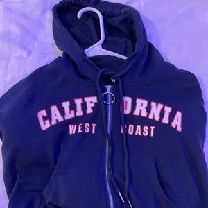 Blue California Crop Sweater